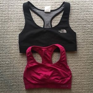 Two Sport Bras XS S Victoria’s Secret TNF